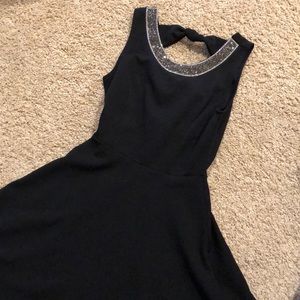 Little Black Dress with sparkles and bow back